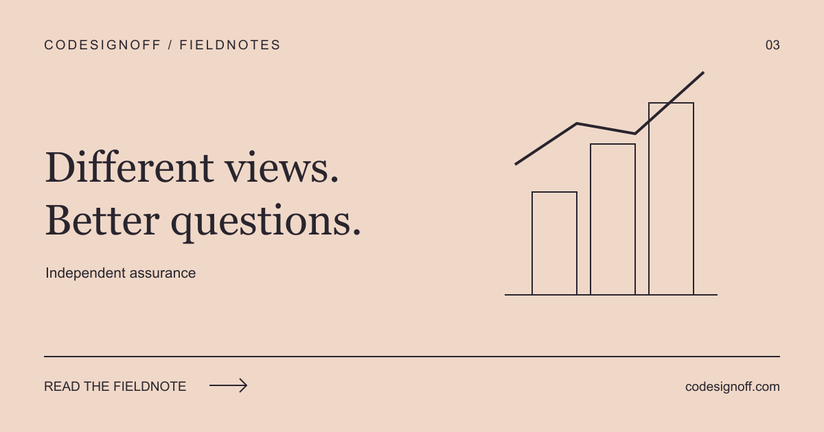 Different views. Better questions. — Independent assurance